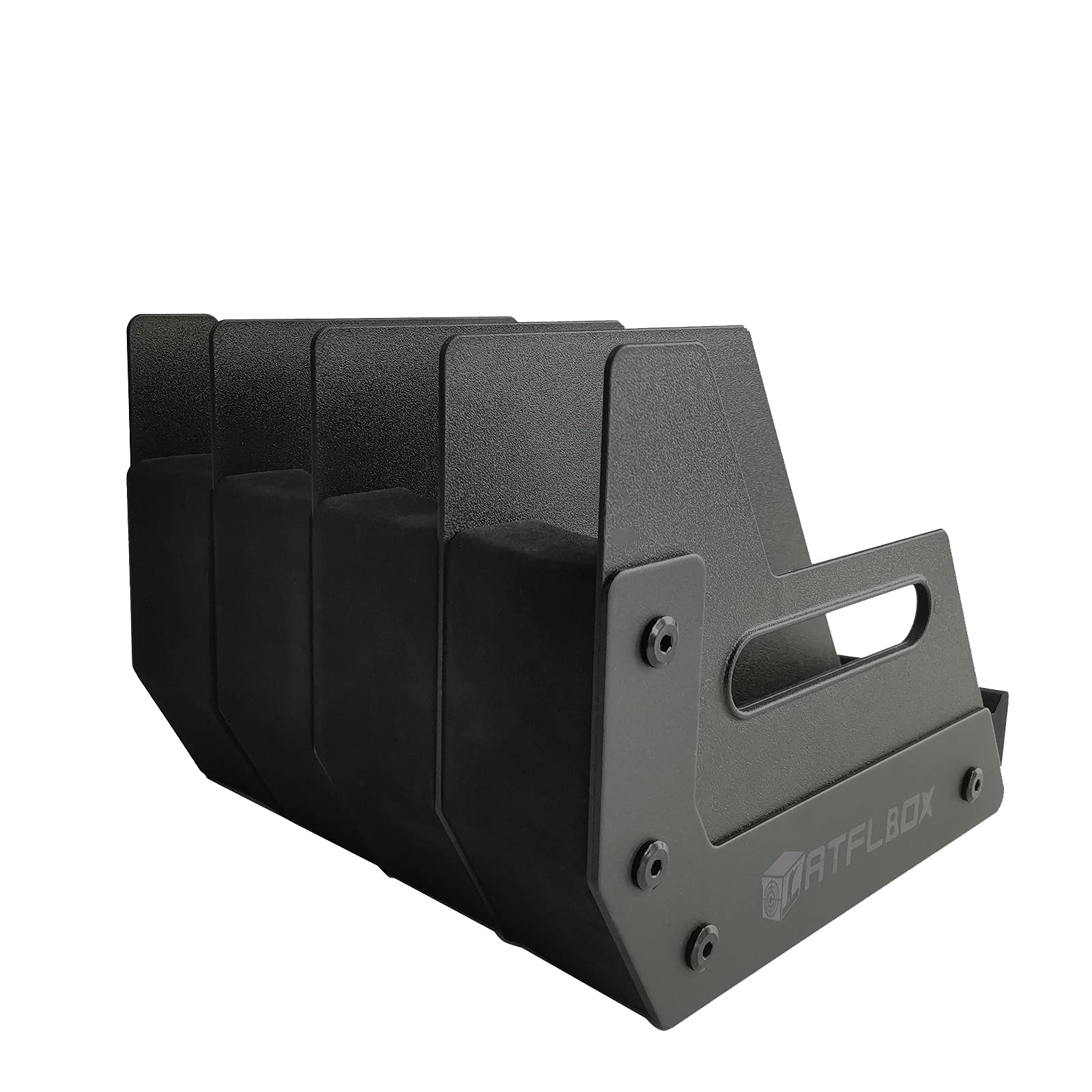 Pistola revólver para pistola, soporte para pistola de mano, se adapta a la mayoría de las pistolas de campo a través de 4 a 8, organizador de almacenamiento de gabinete seguro para armas (4-Slot)
