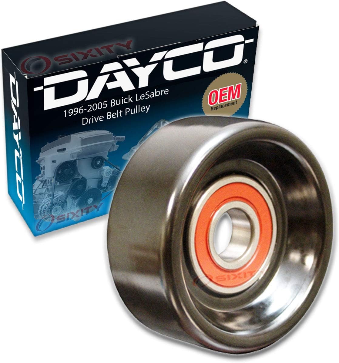 Dayco Drive Belt Tensioner Pulley compatible with Buick LeSabre 1996-2005