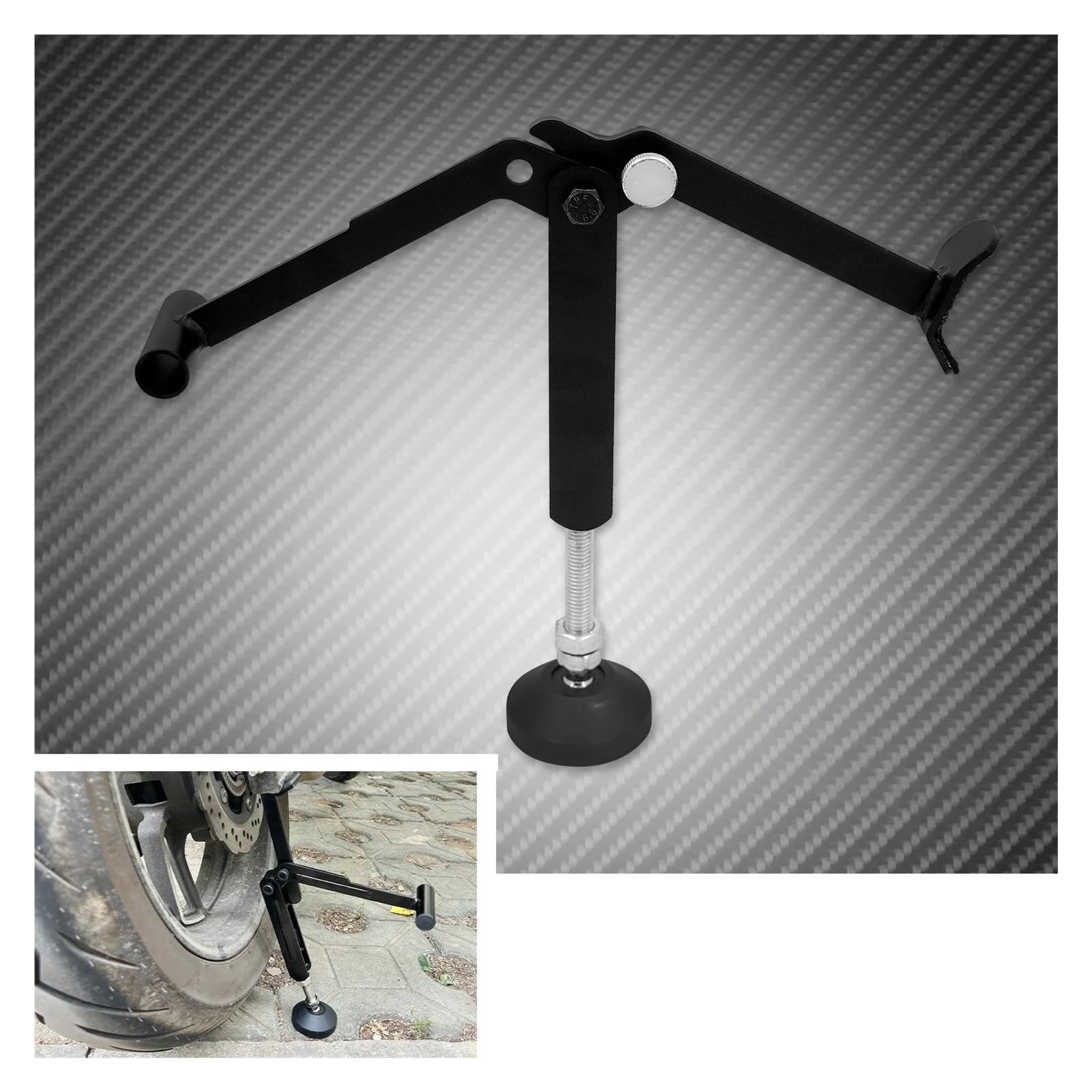 Pata Soporte Apoyo Caballete De Rueda Ahorro para Motocicleta, Pata Cabra, Elevador Universal, Soporte Lateral, Bastidor Elevación Brazo Oscilante