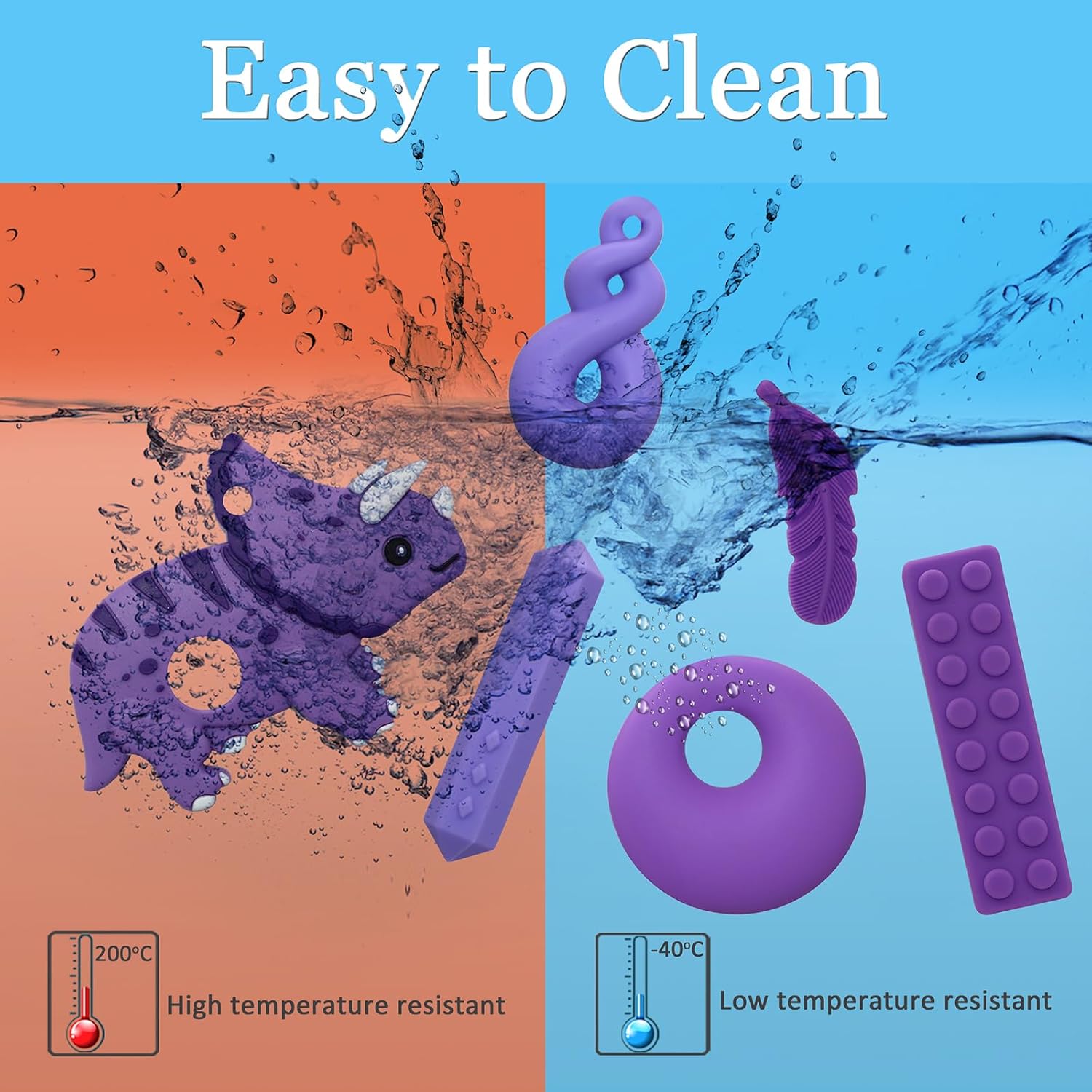 Chewy Necklaces for Sensory Kids, Boys and Girls, Silicone Dinosaur Chewy Necklaces for Autism, ADHD, SPD, Chewable Oral Motor Pendant for Chlidren image 5 of 7 B0CB43Q8WZ