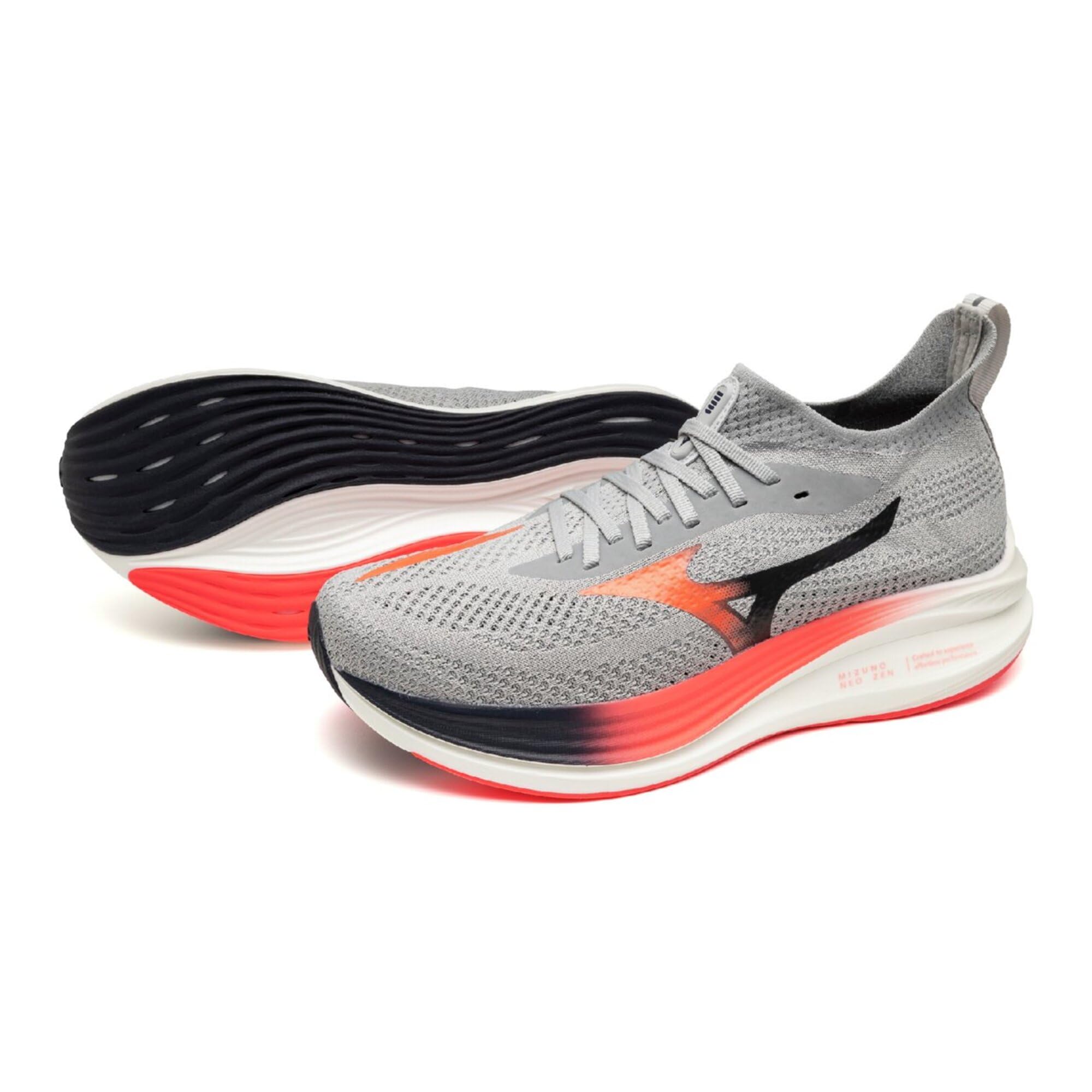Amazon.co.jp: Mizuno Neo Zen Men's Running Shoes, Gray x Red x