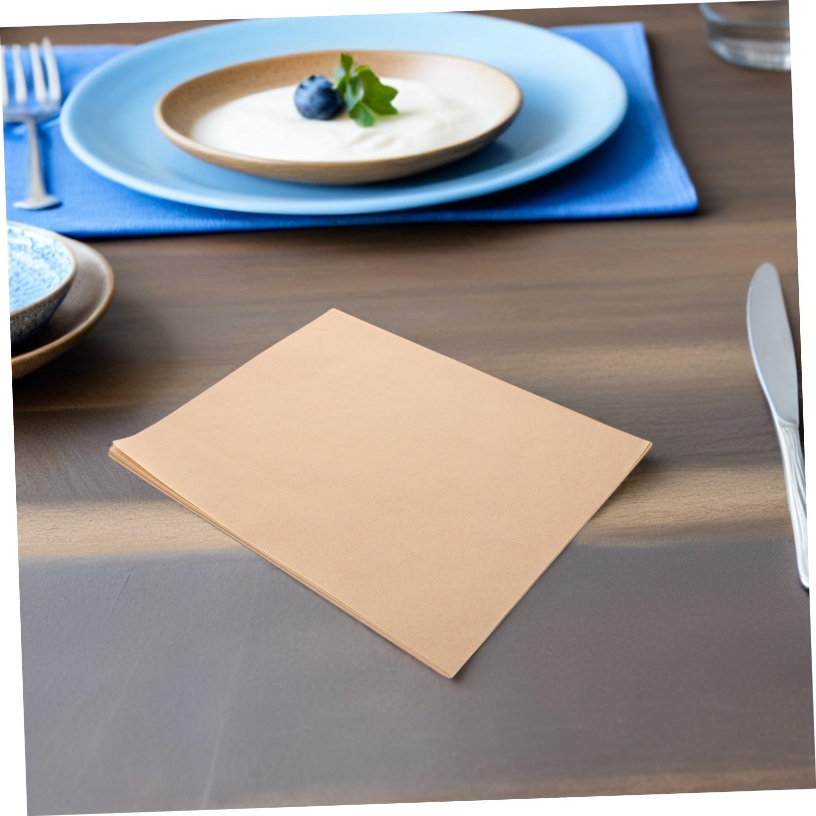Carta per Fritti Antigoccia 500 Pezzi Grease Proof Paper per Pizza, Grigliata e Frittura, Carta Oleata per Cucina Finitura Rustica
