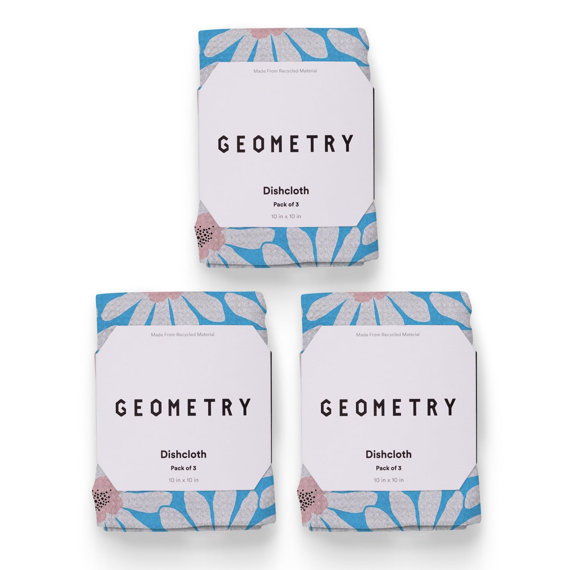 Geometry Paños de Cocina – Colección Primavera y Verano – Paños de Cocina Premium con Tejido geográfico – Toallas de Cocina absorbentes y de Secado rápido – Sweet Spring, 10 x 10 Pulgadas – 3 Piezas