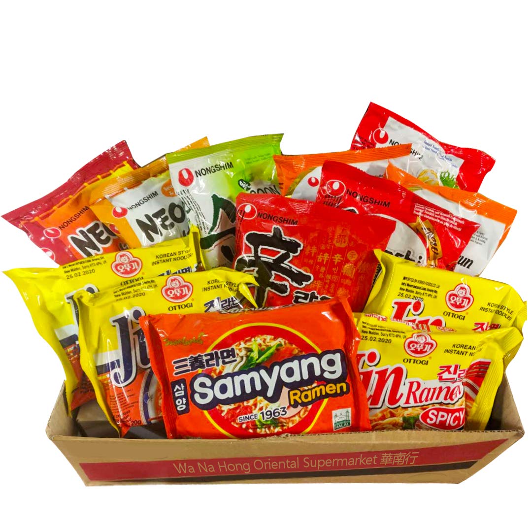 Korean Top Selling Ramen Noodle Mix Assorted Box (15 Pack)