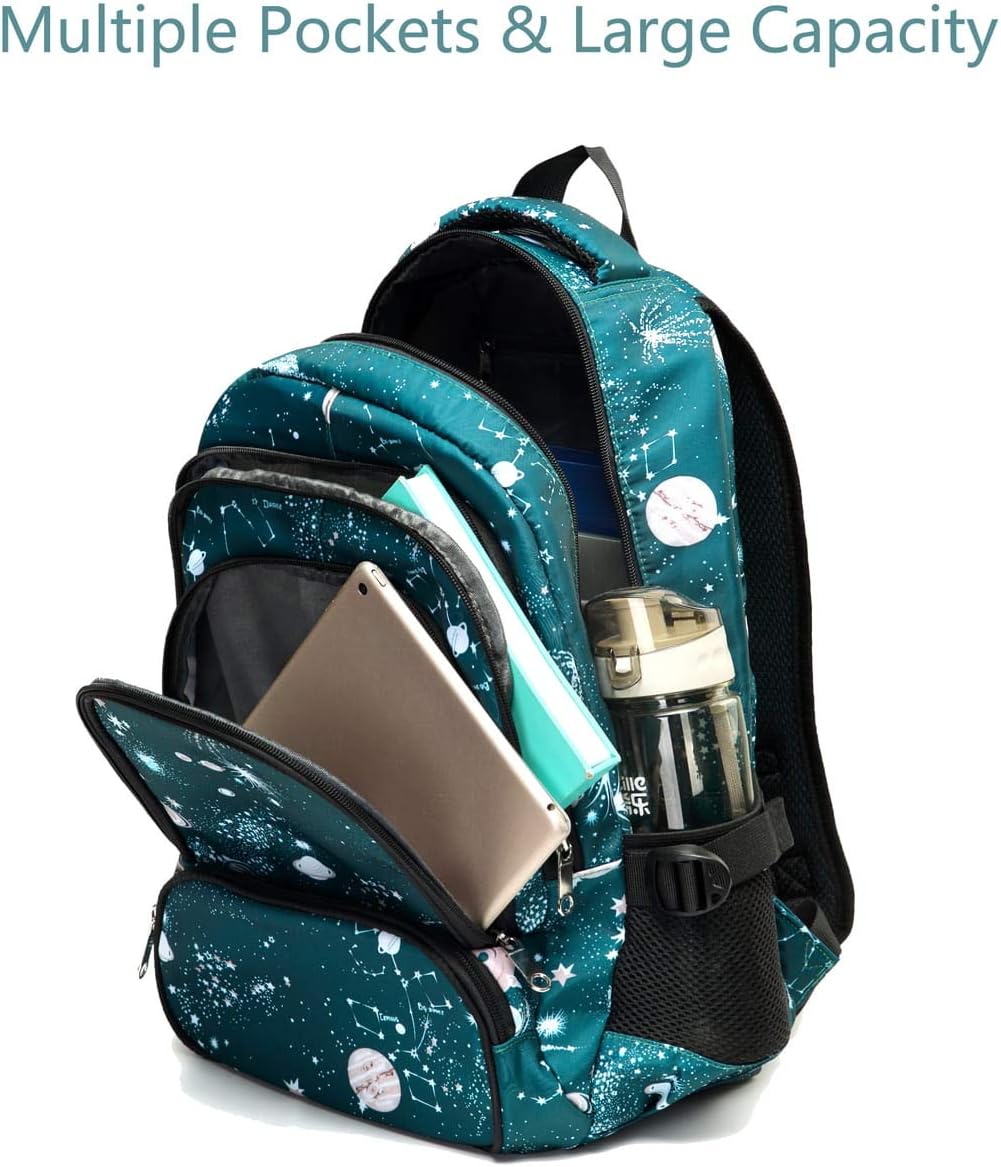 BLUEFAIRY Kids Backpack for Boys Girls Bookbags for Elementary Primary Middle School Bags Book Bags for Teens Adolescentes Back to School Gifts Mochilas Escolares para Niñas Galaxy Cyan - Image 4