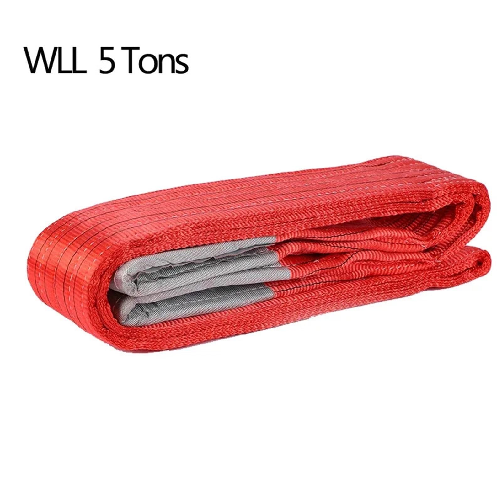 Bandschlingen 125 mm breite, gefaltete Nylon-Hebeschlinge, WLL 5T, Länge 1–12 m | 5T Length 4 meters
