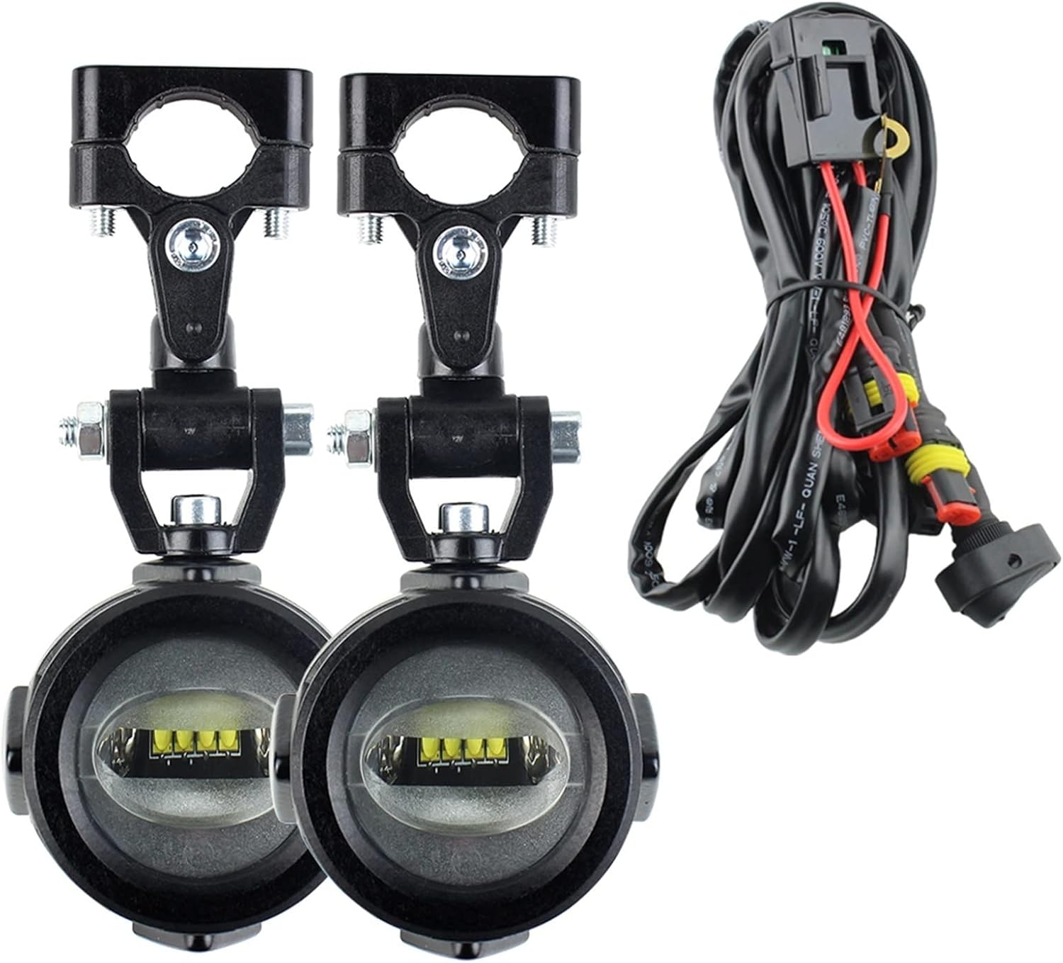 Motorcycle Auxiliary Fog Lamp Front Bracket Driving Light Fit For BMW R1200GS Adventure LC F650GS F800GS F700GS K1600 Headlights(Lightsharness)