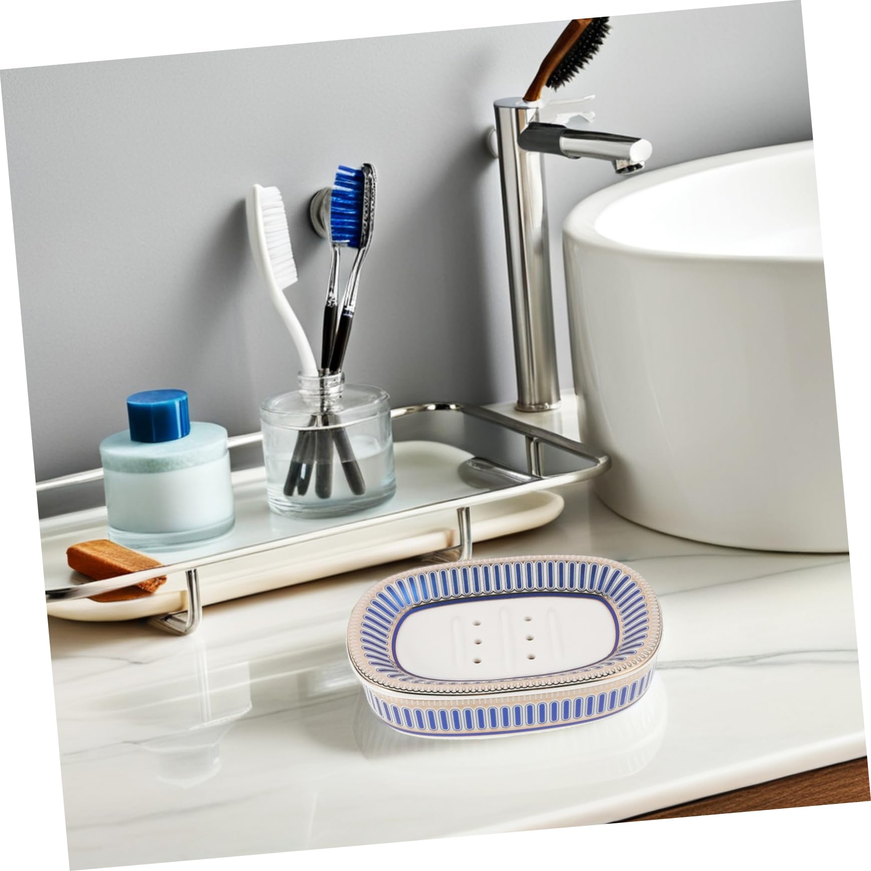 Jabonera Drenaje Soporte para Esponjas y Jabones Diseño Elegante para Baño y Cocina para Camping y Viajes