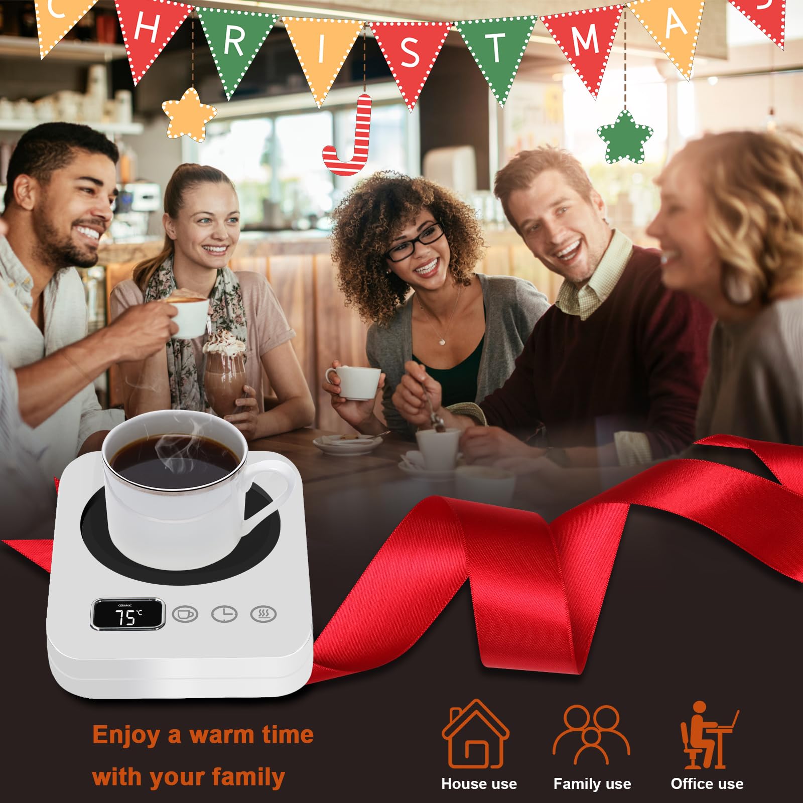 Chauffe-tasse Intelligent Miaoke - 3 Températures (55-85°C), Arrêt Auto 4h, Pour Bureau Et Maison