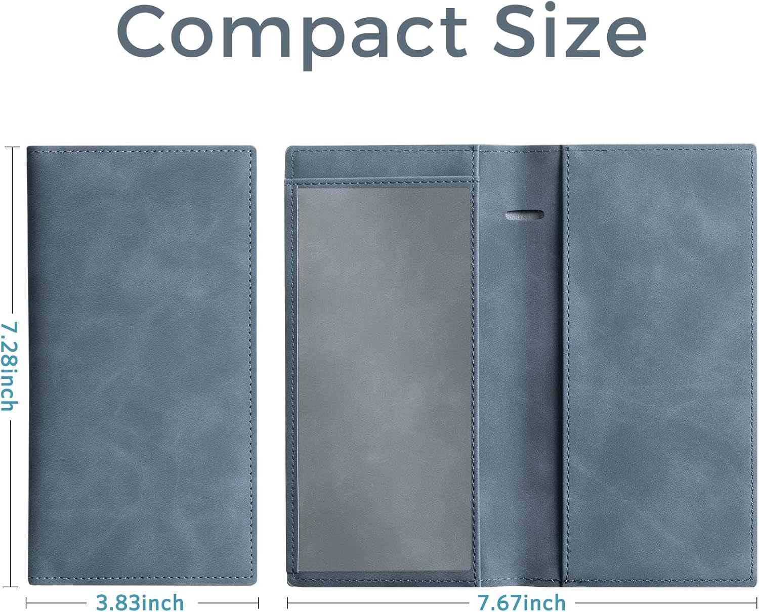 CoBak Premium Leather Checkbook Cover - RFID Blocking, Classic Design, Slim & Durable - Perfect for Personal & Business Checks | RFID Blocking, Classic Design, Slim, Durable - Image 3