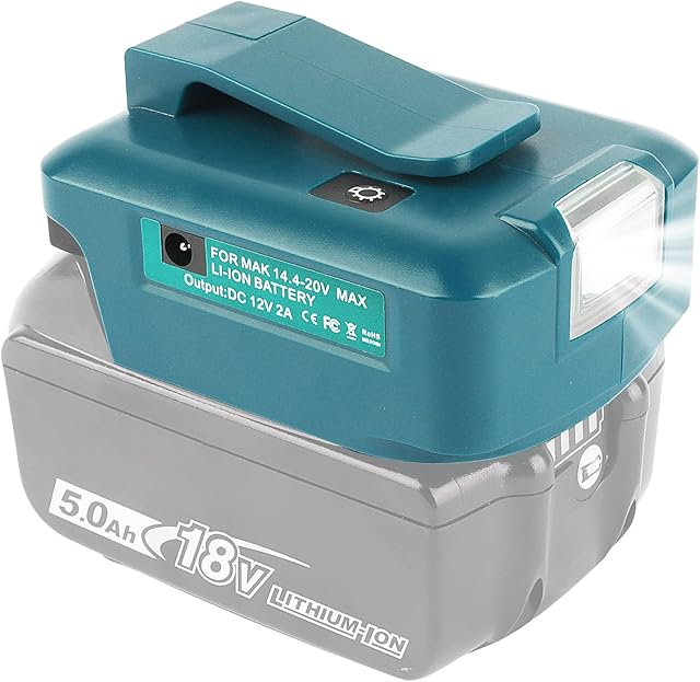 Waitley ADP05 Power Source 2 USB Ports Charger for Makita 14.4V-18V Battery LXT Series Rechargeable Lithium ion Battery Adapter