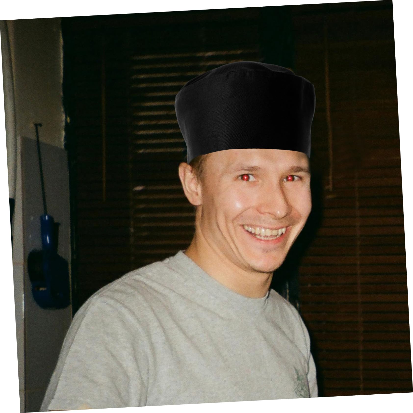 VALICLUD Sombrero de Cocinero Gorro de Chef Gorro de Cocina Gorro japonés Sombreros de Cocina Sí Sombrero de Uniforme de Cocinero Sombreros para Servir algodón Black