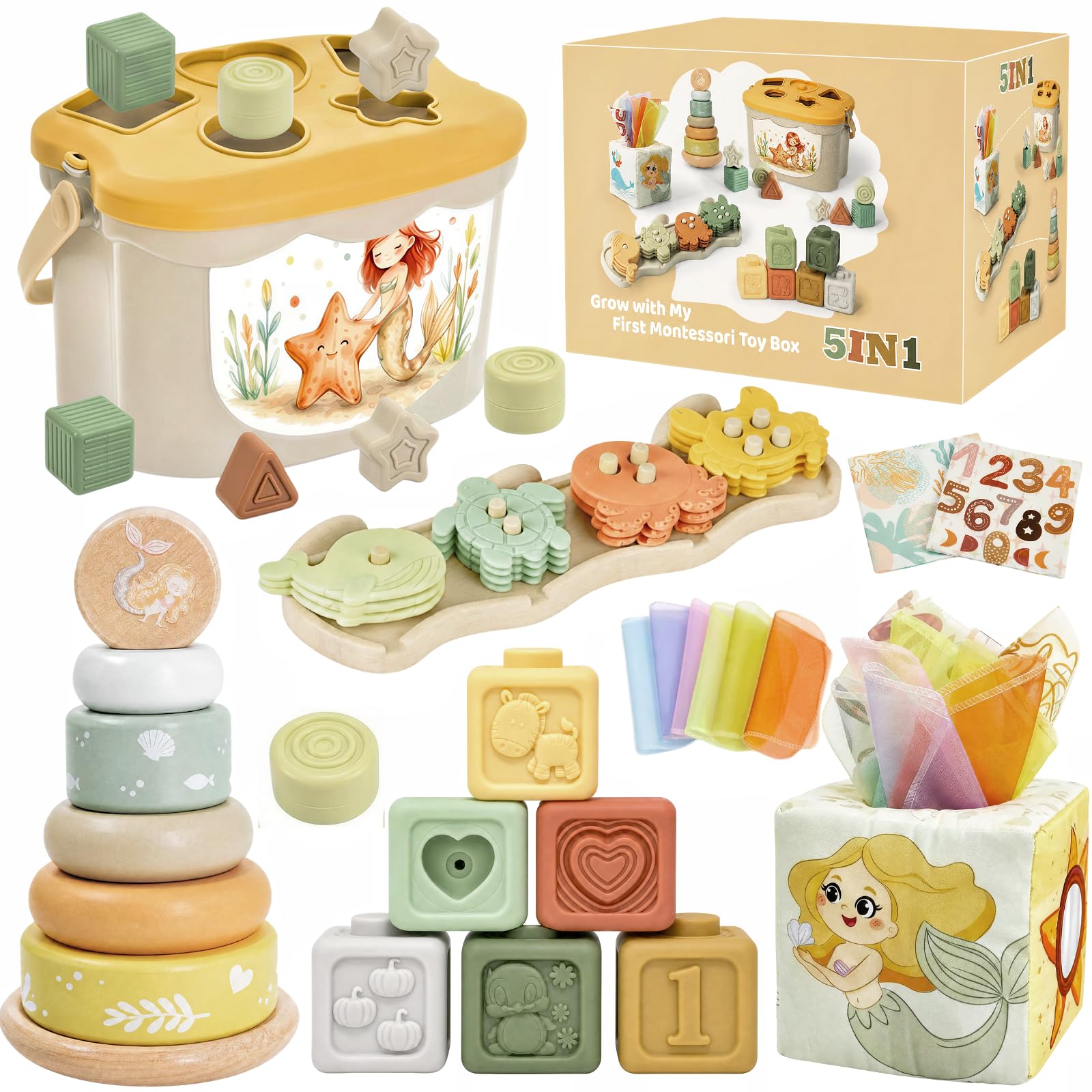 FEBALHS Montessori Toys for 1 Year Old