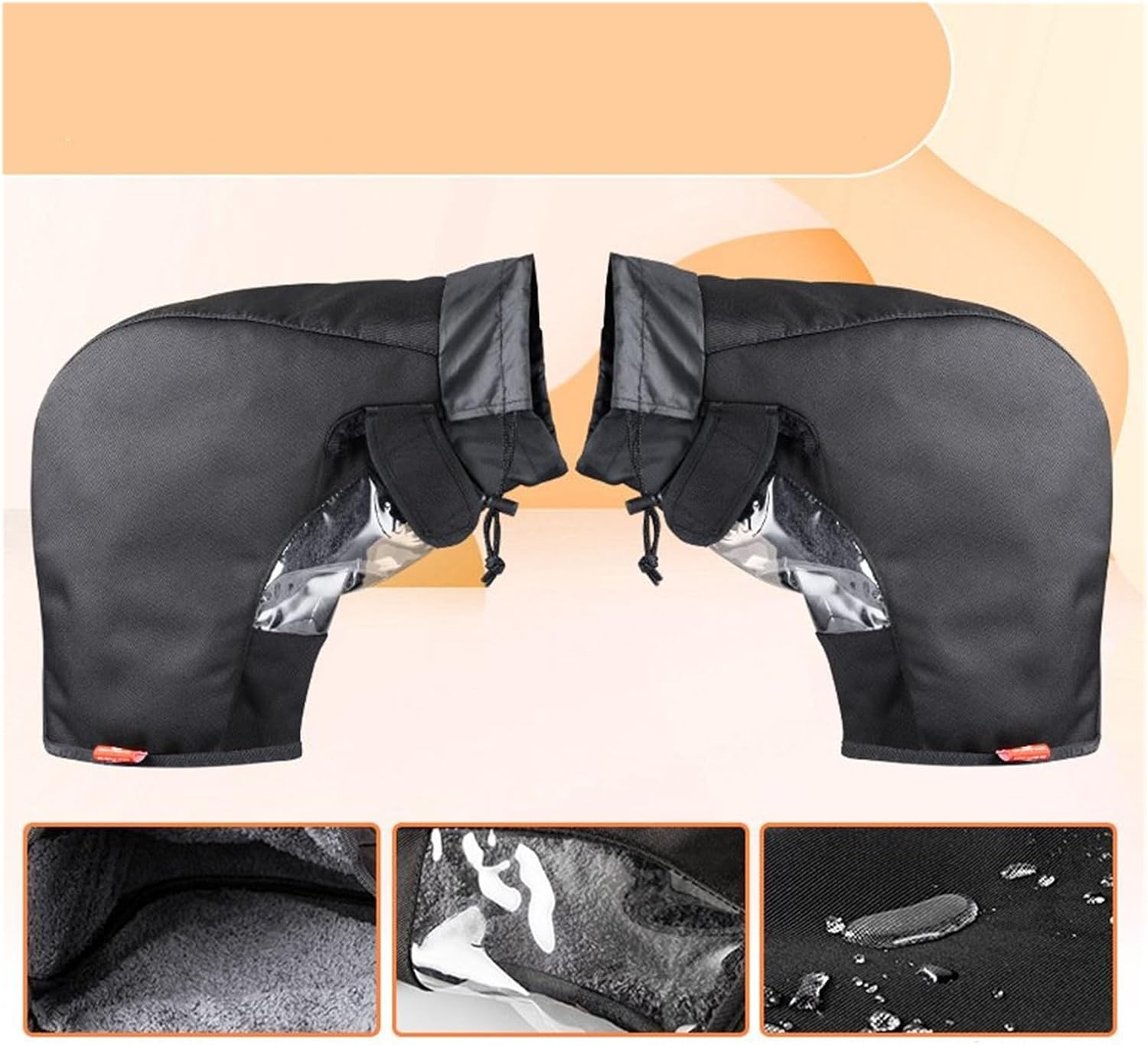 防水 オートバイ用 ハンドルカバー ハンドウォーマー For 890 アドベンチャー R バイク用ハンドルバーマフ 【バーシテ】 ミット 冬