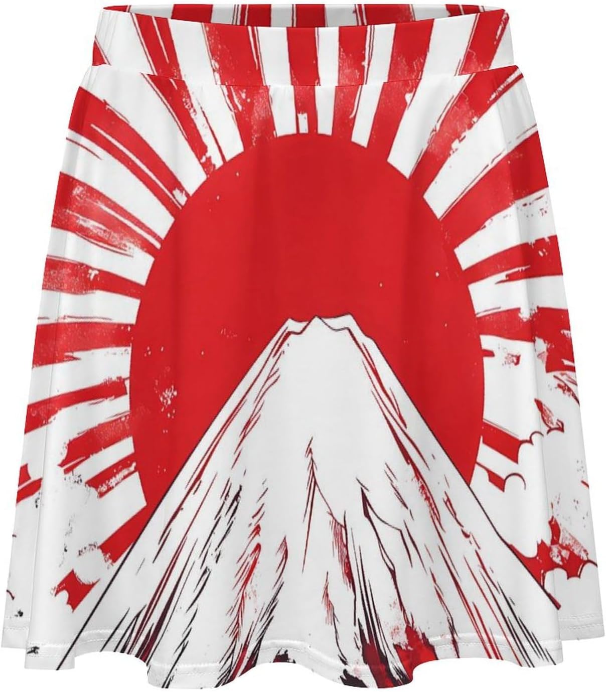 Japan Fuji Mountain Rising Sun Women Tennis Skirt Print Golf Skirts Mini Casual Workout Skorts