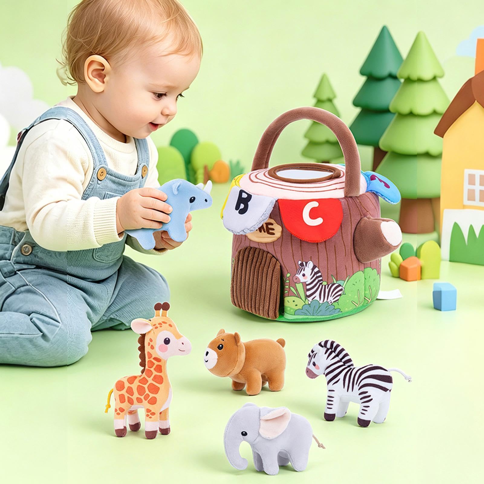 Juguetes de Granja y Animales Figurina Sensorial Establo Interactivo | Figuras Musicales Animales con Sonido Para niños hogar dormitorio preescolar kindergarten guardería aula