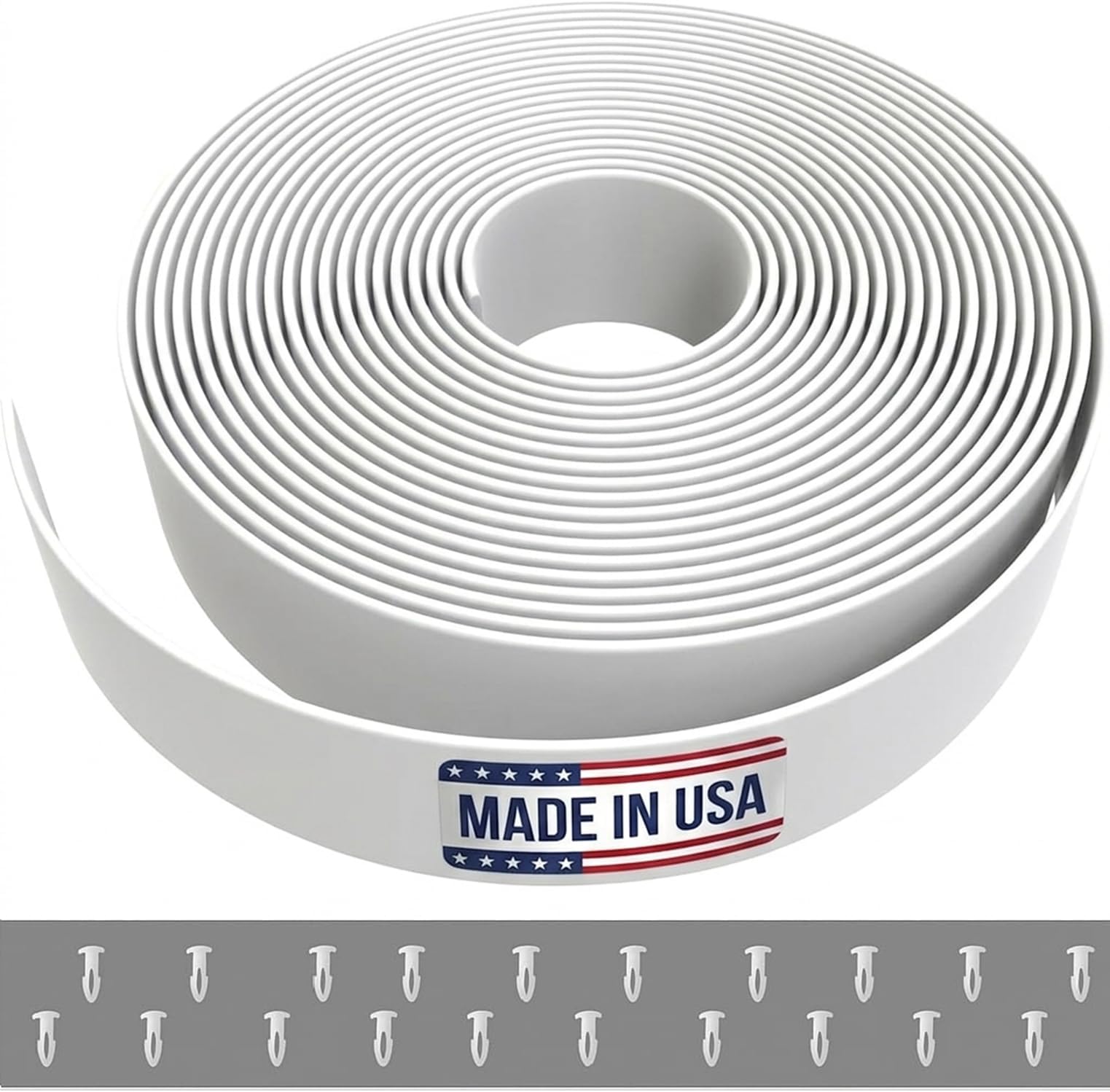 1.5" Vinyl Straps for Patio Chairs Repair Kit Lounge Patio Chair Repair Strapping Outdoor Patio Furniture Repair 20' Matte Finish (White) + 20 Rivets!