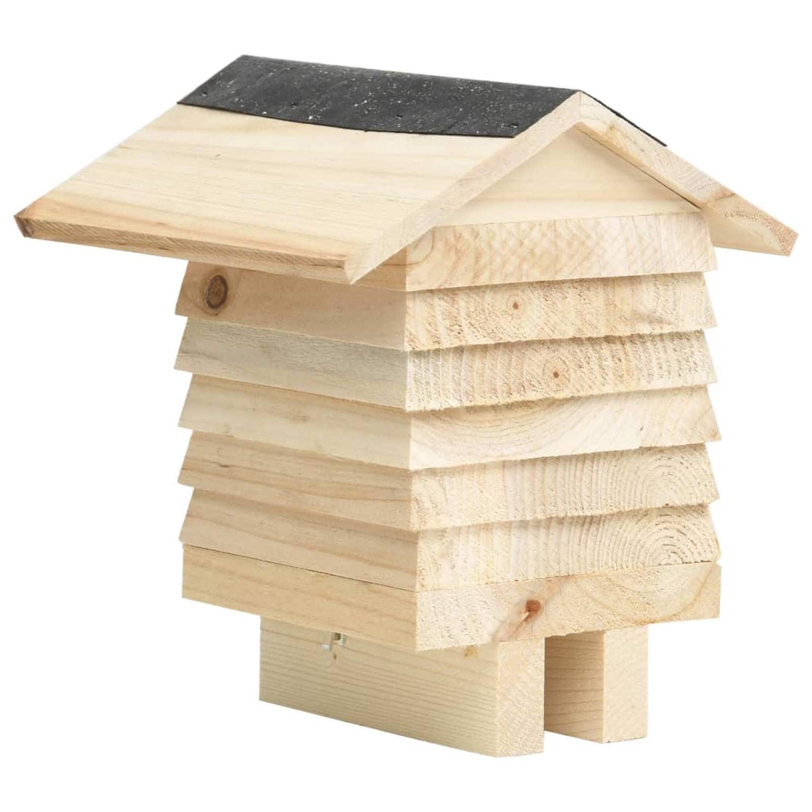 Homgoday Bee Hotel in legno massello di abete 22x20x20 cm Habitat e gabbie per piccoli animali e forniture per animali domestici