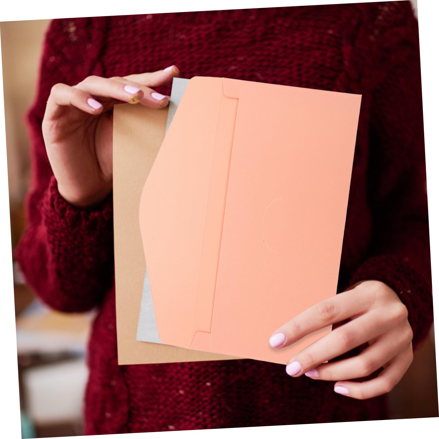Buste per Inviti Decorative 50 Pezzi in Carta Iridescente Rosa