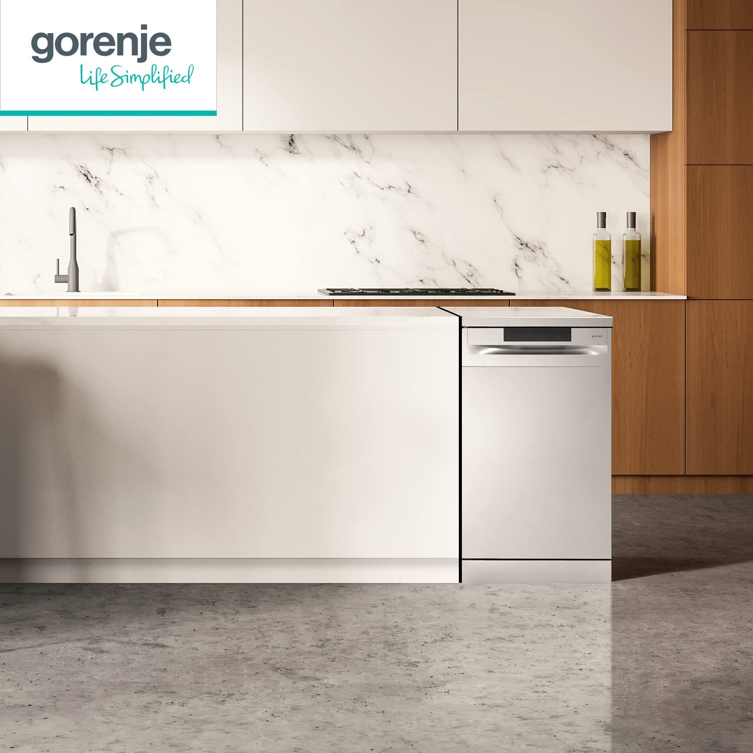 Gorenje GS 520 E15S Freistehender Geschirrspüler/ 45cm / 9 Maßgedecke / 5 Programme / 1h Reinigungsprogramm / höhenverstellbarer Oberkorb / vollständiger Überlaufschutz / Grau Metallic