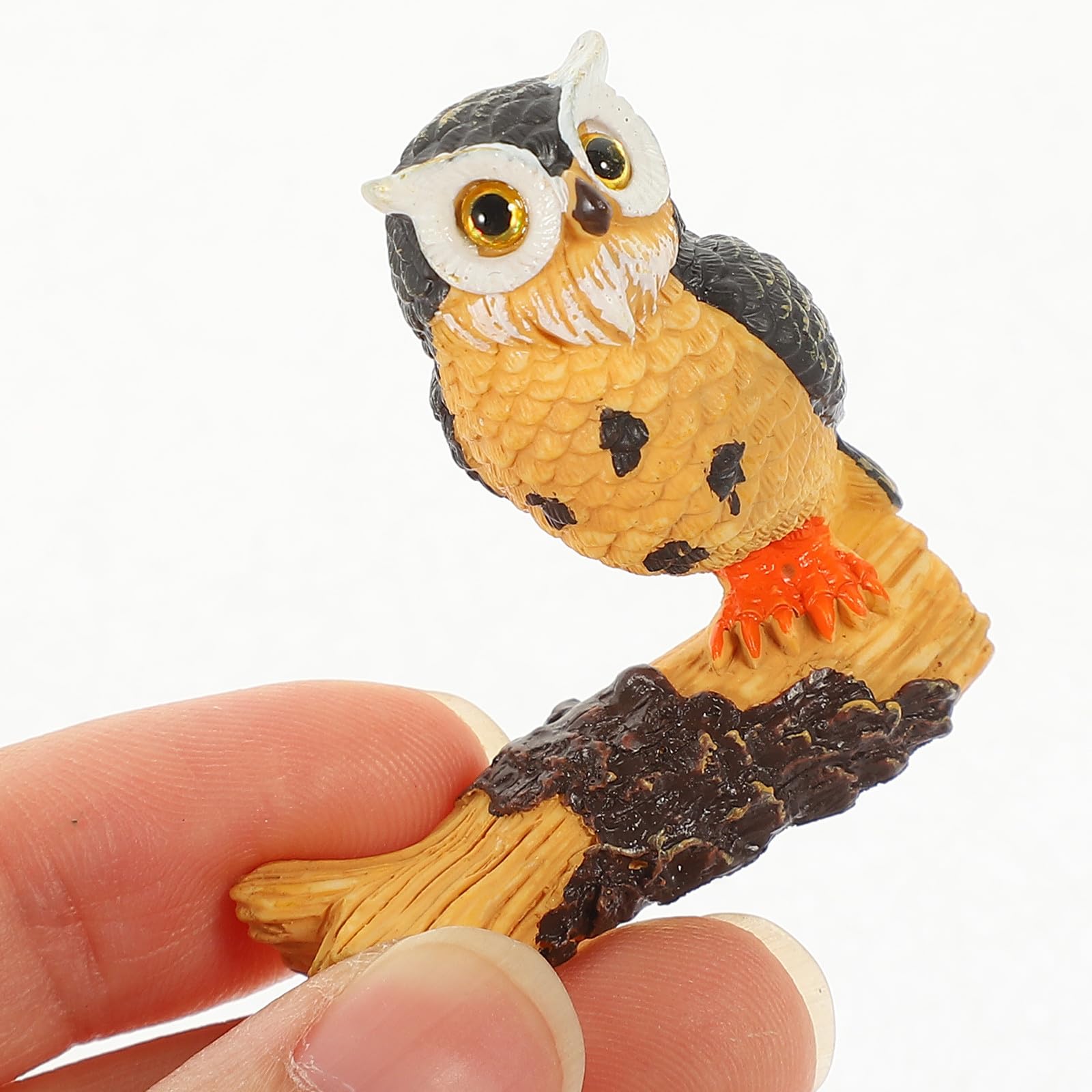 Figuras Decorativas de Búhos en Resina para Decoración de Jardín y Macetas, 7 Piezas Diseño Detallado y Estilo Natural para Decorar Espacios Varios Estilos