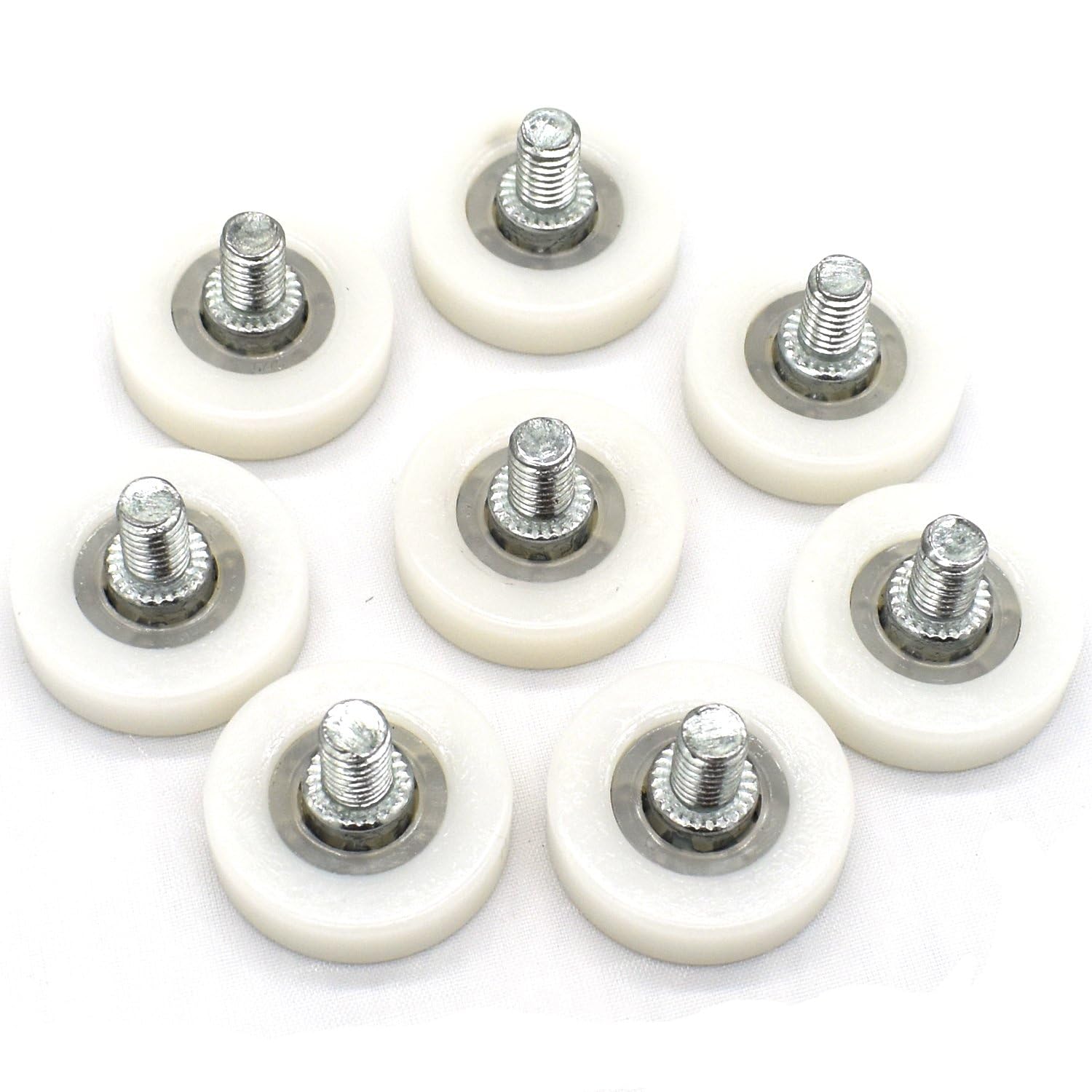 YUANQIAN Piccola rotella in nylon con cuscinetto per cassetti, mobili in lamiera di ferro e armadietti di posizionament0 (19mm*8pcs)