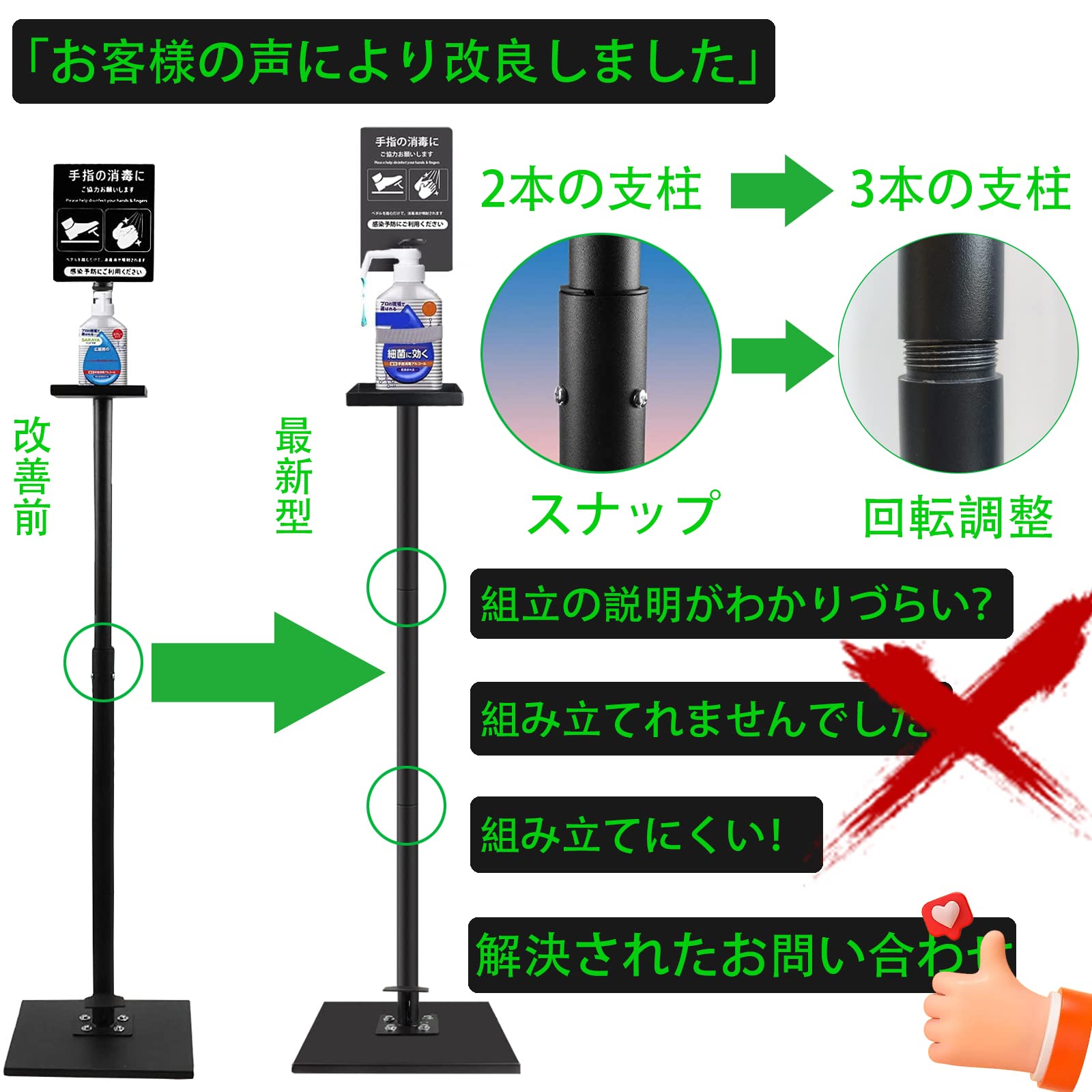消毒液スタンド 足踏み式 消毒液ポンプスタンド 非接触 k3 Proブラック Amazon.co.jp: 足踏み式消毒液ポンプスタンド 消毒液スタンド 非接触式