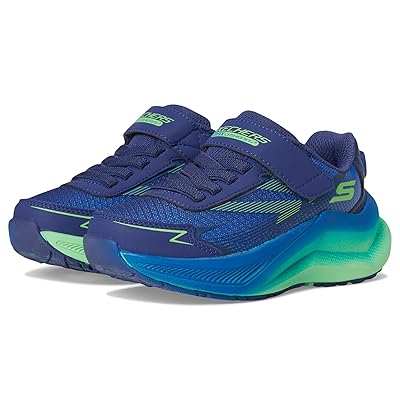 SKECHERS KIDS Max Cushioning Ascender 404022L (Little Kid/Big Kid) Boys Shoes Navy/Lime