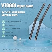 Vista 81 de VTOGOI - Limpiaparabrisas de caucho natural con gancho en J, de 21 + 20 pulgadas, para todas las estaciones (paquete de 2)