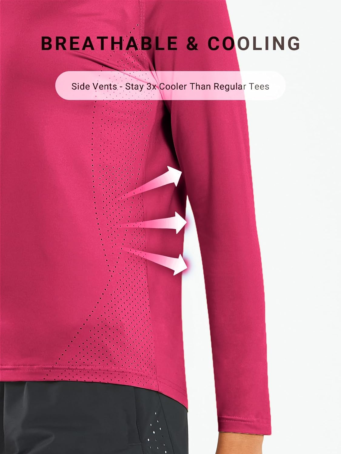 ALLZERO Rash Guard for Women UPF 50+ Long Sleeve Sun Shirts Quick Dry SPF Shirts for Workout Hiking Fishing - Image 4