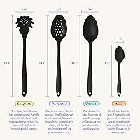 Vista 3 de GIR: Get It Right Silicone Spoon - Non-Stick Heat Resistant Silicone Kitchen Spoon for Mixing, Serving, Cooking, and More - 13 Inch, Navy
