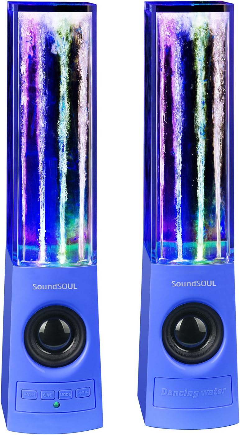 SoundSOUL Mini Music Source Amplifier Water Fountain Speakers for PC/MP3/Mobile Phones/Tablets, blue, bluetooth Altavoces Agua