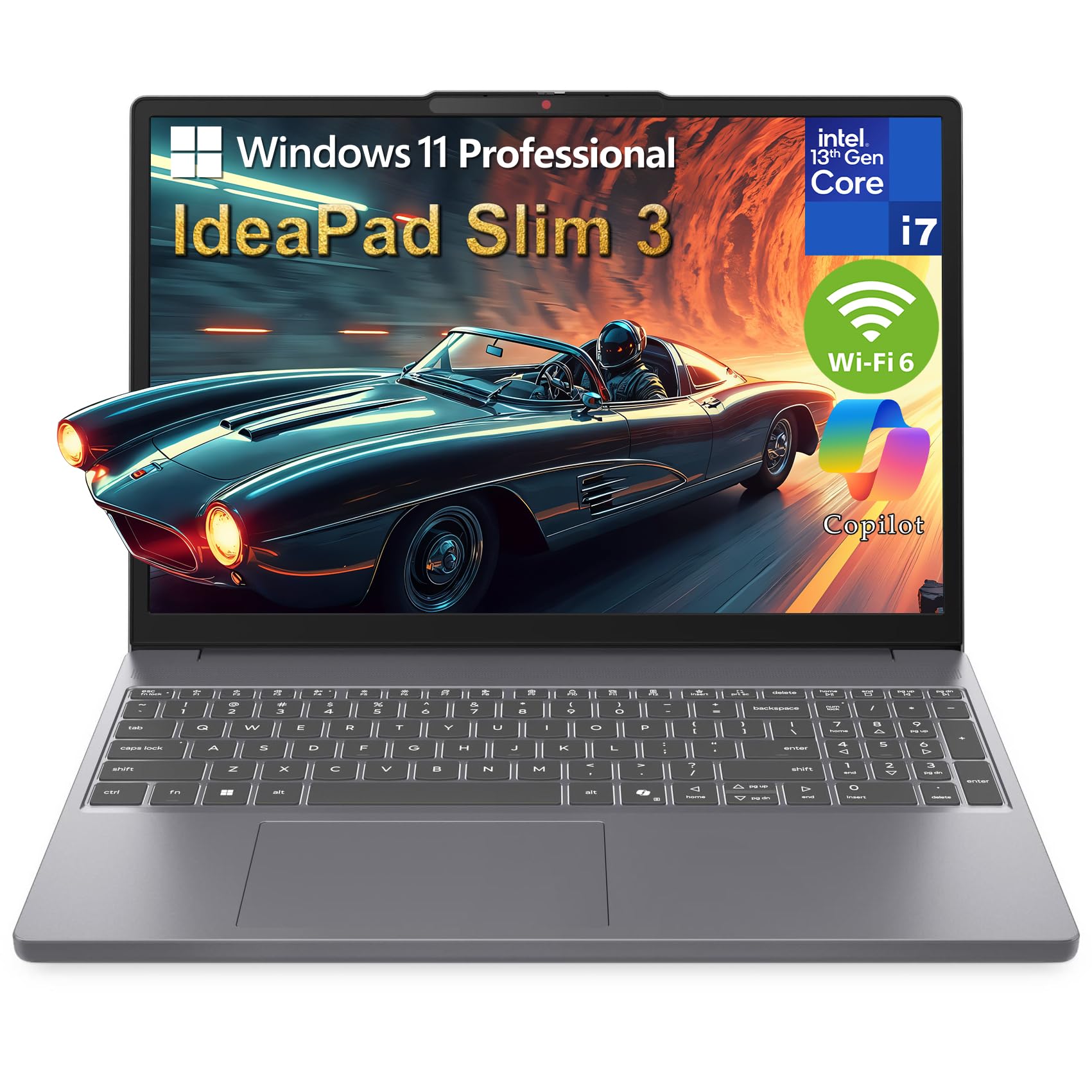 Laptop Computer for Business & Home, IdeaPad Slim 3, Intel 10-Core i7-13620H (Beat Ultra 7 255U), 40GB DDR5 RAM, 1TB PCIe SSD, 15" FHD+, WiFi 6, Bluetooth 5.2, USB-C, Luna Grey, Windows 11 Pro