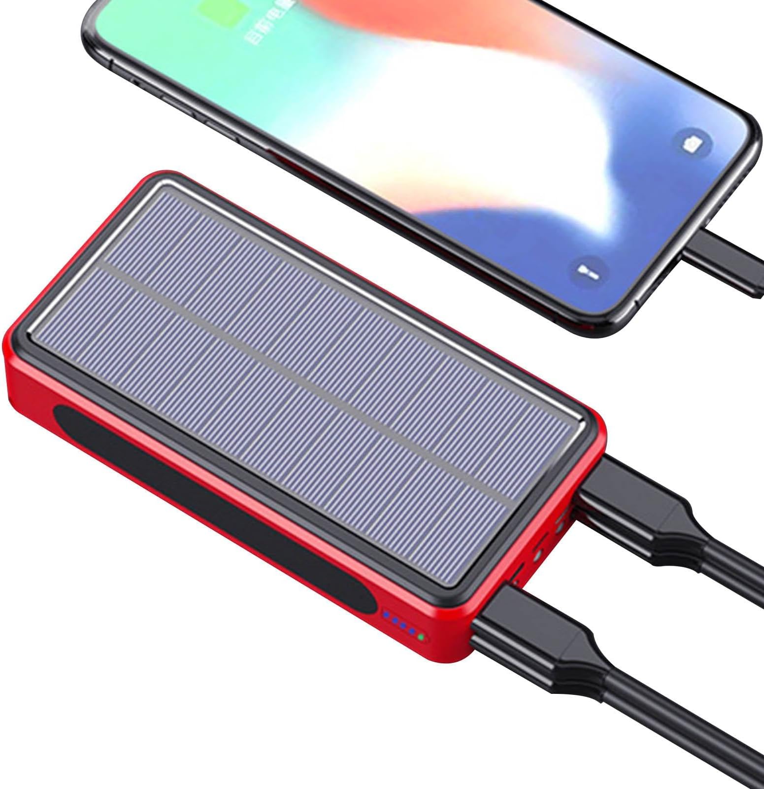 Portable Solar Charger - 50000mah Solar Power Bank with Wireless Charging, Fast Charge Technology | Solar Battery Pack with Type C Input, External Battery for Phones and Tablets, 160x81x33mm