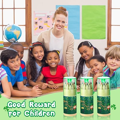 Miniatura 4 de Fumete Paquete de 32 mini lápices de colores de Navidad a granel con sacapuntas en tubo de dibujo, lápices de colores para niños, lápices de