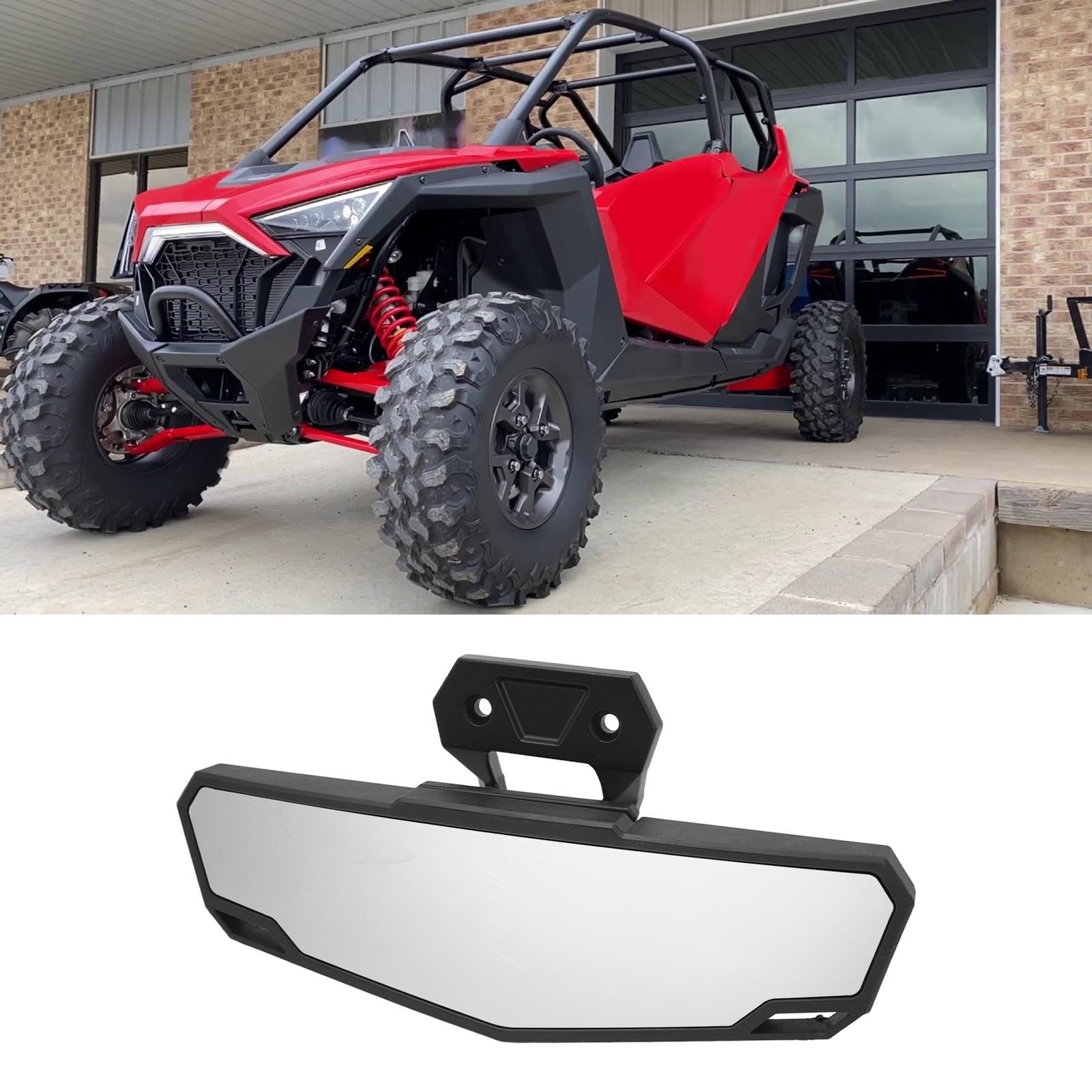 E.r⑅　1113 UTV Convex Centre Rear View Mirror,Acouto UTV Center Rear