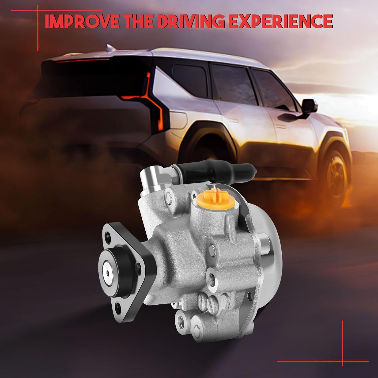 21-5350 Power Steering Pump with Pulley Fit 2000 for BMW for 323Ci 2000 for BMW for 323i 2001-2006 for BMW for 325Ci with LF-20 TYPE Power Assist Pump Assembly