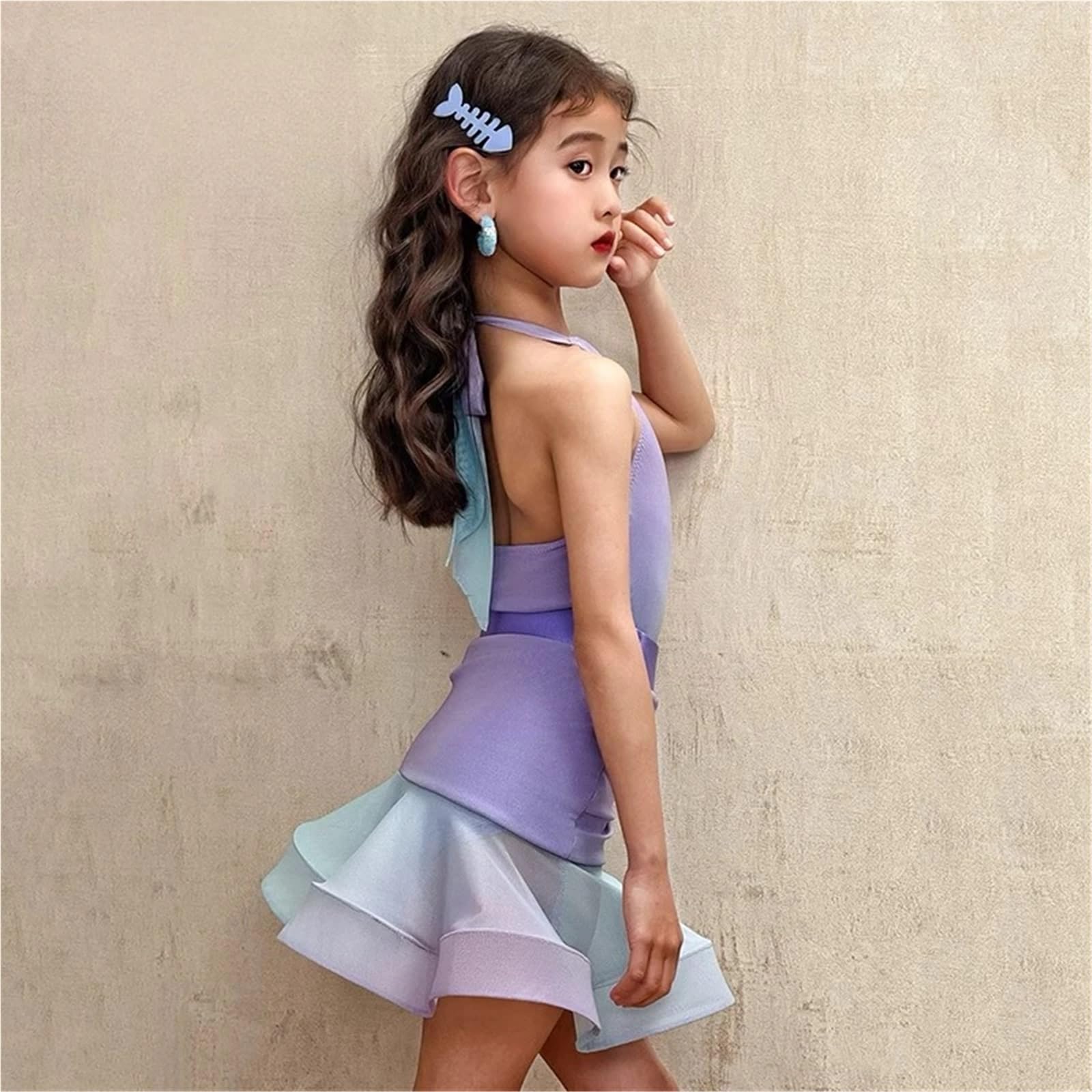 Reglamento de competición rendimiento traje entrenamiento baile latino for niñas Vestido Ropa adecuada para patinaje latino y artístico