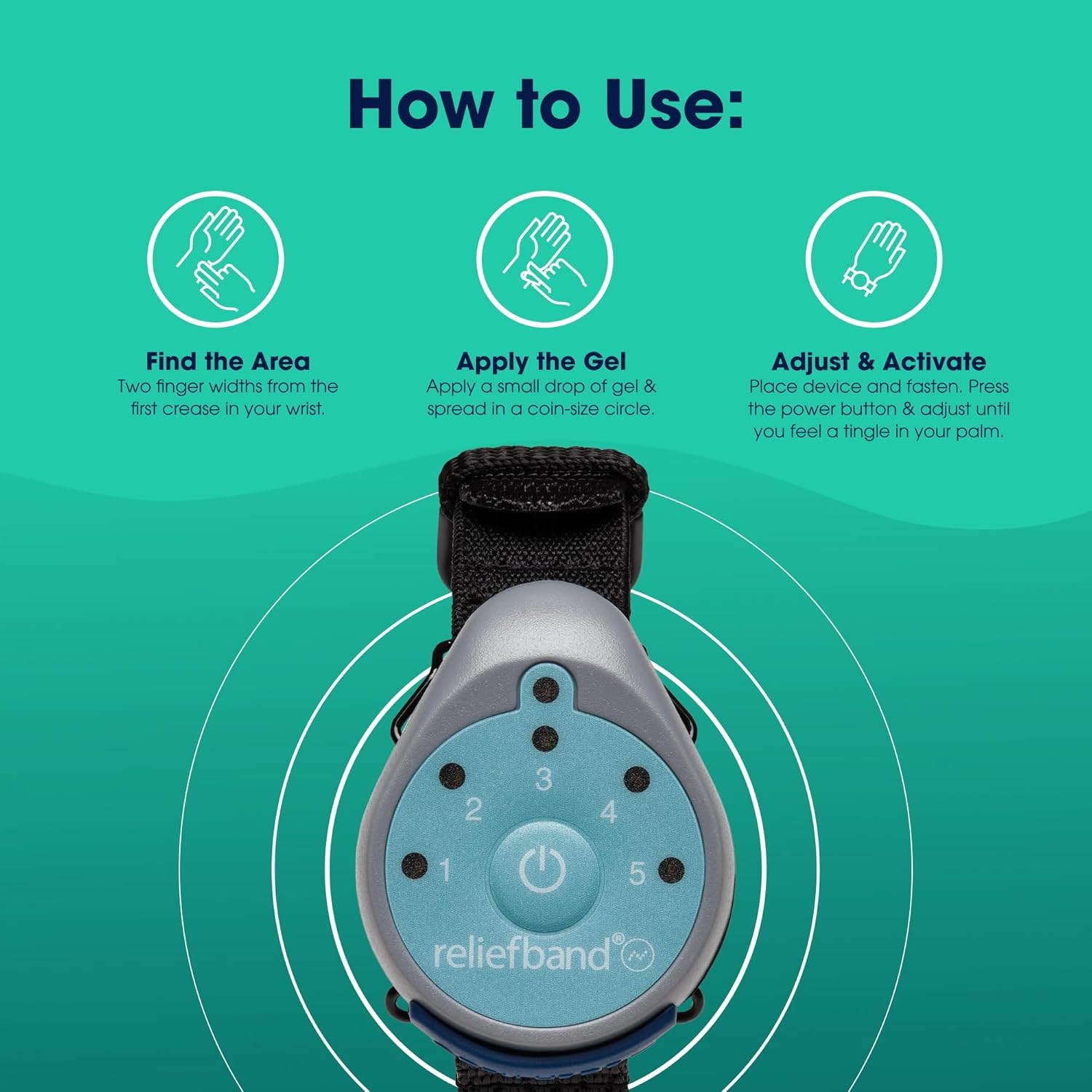 Reliefband Classic Anti-Nausea Wristband for Motion Sickness, Morning Sickness, Travel, Sea Sickness & Vomiting Relief - Motion Sickness Wristband FDA Cleared Drug-Free, Fast-Acting Nausea Relief Band - Image 5