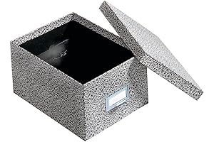 Globe-Weis/Pendaflex Fiberboard Index Card Storage Box, 5 x 8 Inches, Black Agate (95 BLA)