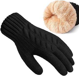 Winter Gloves for Women, Touch Screen Gloves with Thermal Soft Lining, Elastic Cuff Winter Gloves for Cold Weather