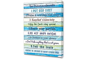 10 Commandments for Kids Canvas Wall Art