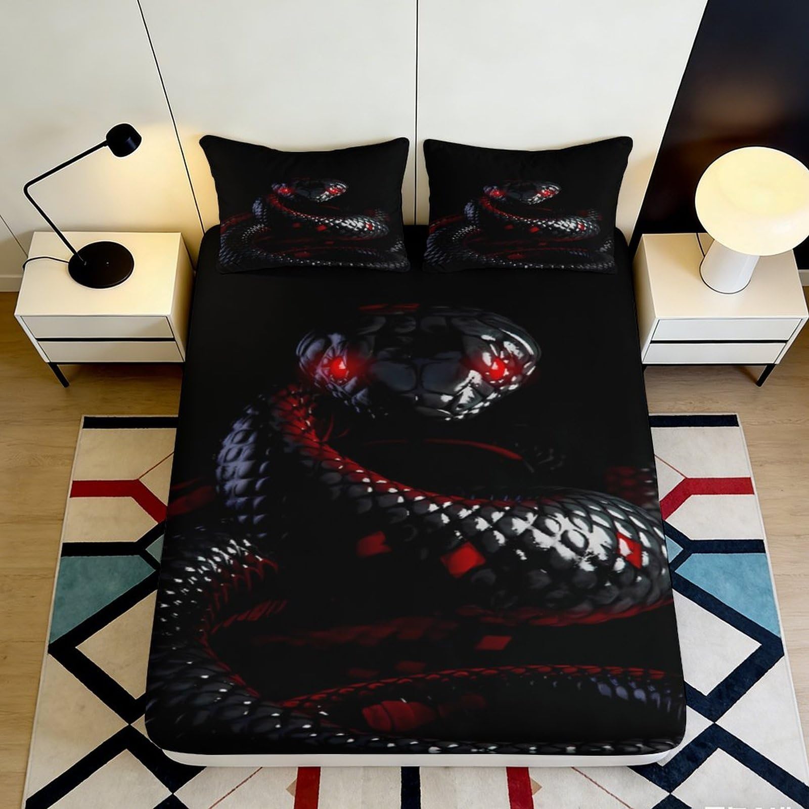 3D Printed Leopard Heart Fitted Sheet Microfiber Deep Pocket Non-Slip Leopard Heart Mattress Fitted Cover Washable 160x200x25cm