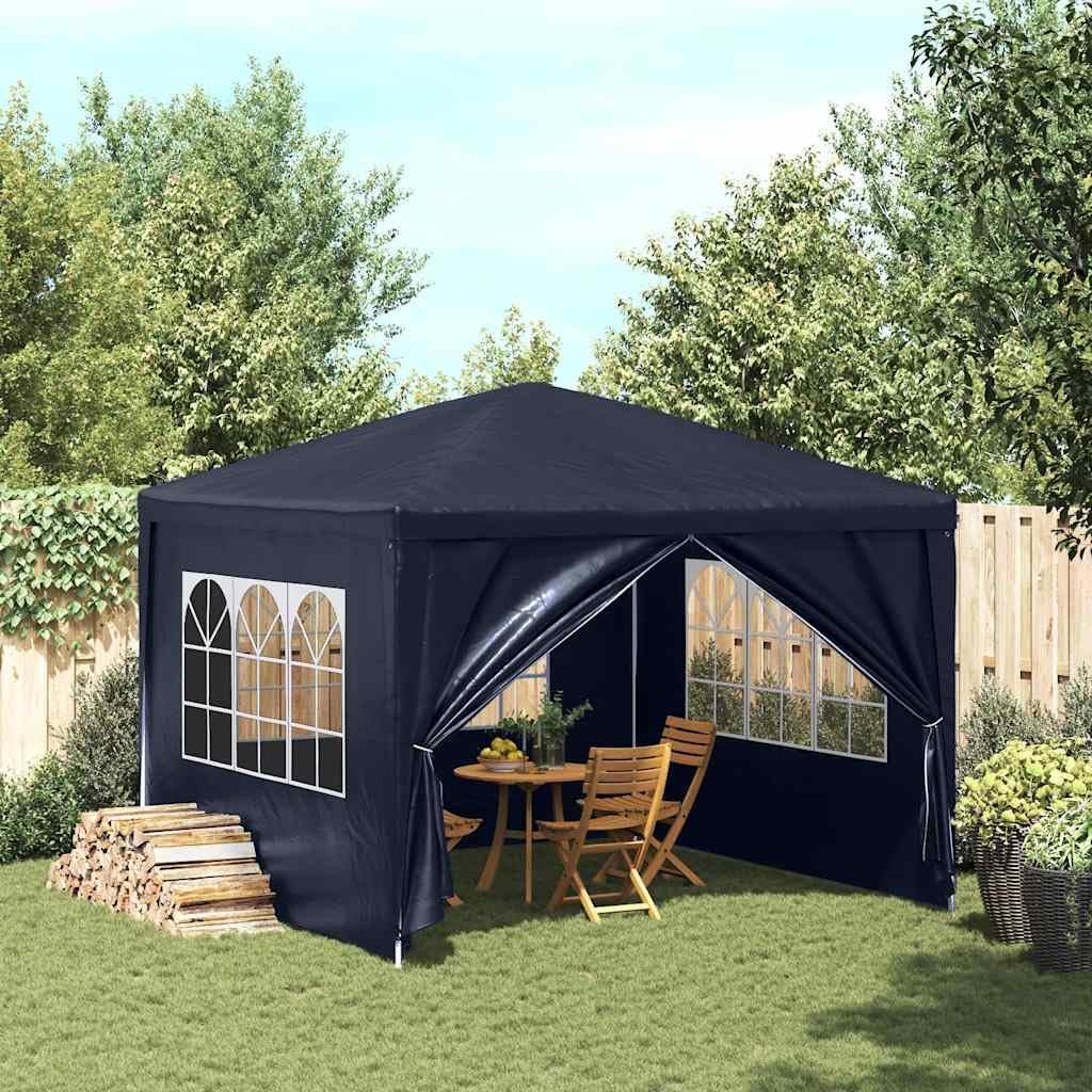 Blue 10'x20' Party Tent Outdoor Gazebo Canopy with Steel Frame and UV Resistant Polyethylene Cover for Backyard Gatherings, Family Events