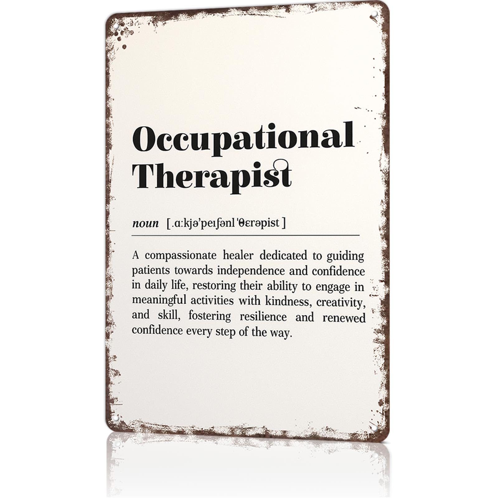 KWQDOZF Funny Metal Signs Poster 8x12inch Occupational Therapist Aluminum Sign Wall Art For Home Room Bedroom Office Decor