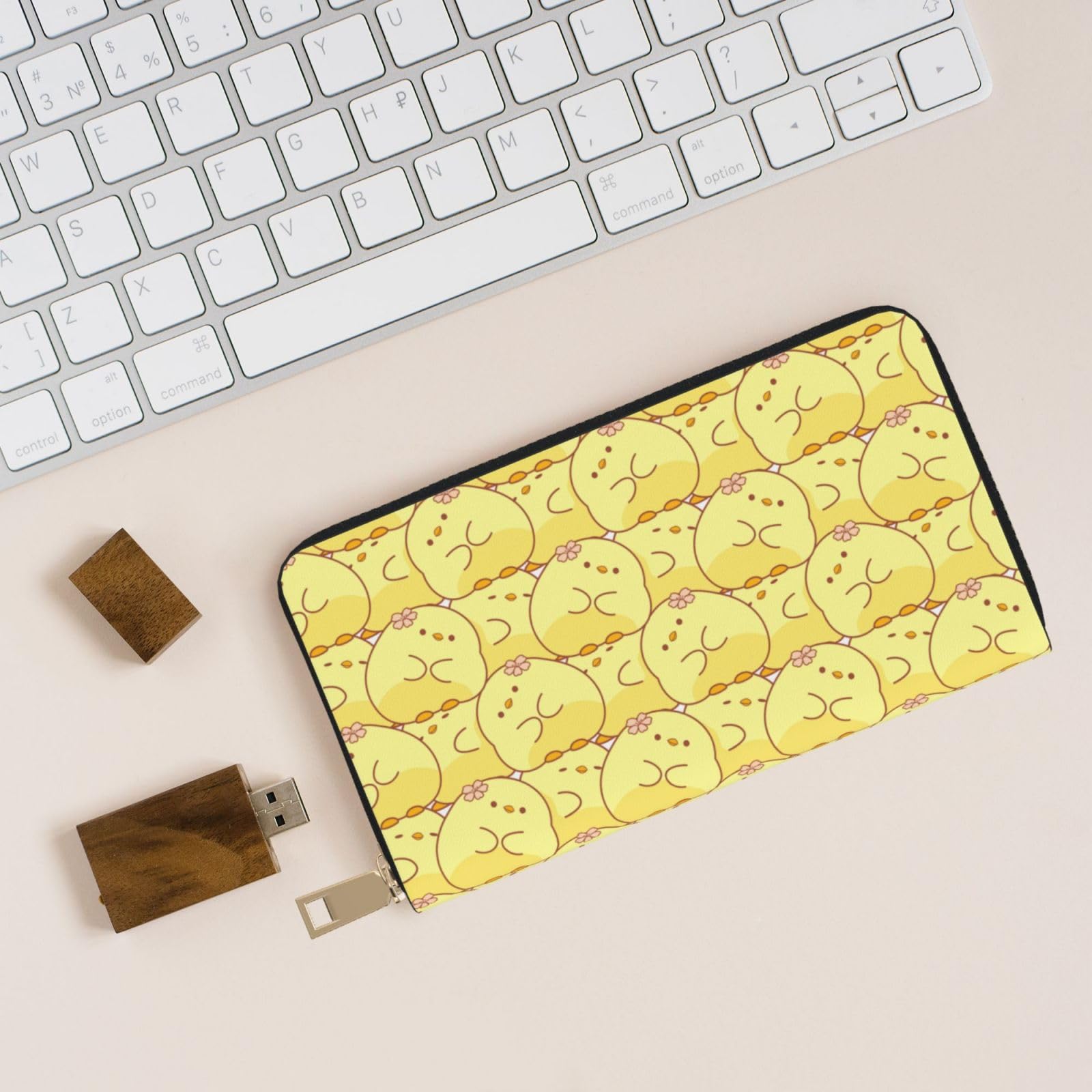 Amazon.co.jp: 長財布 イエロー ひよこ ヒヨコ 財布 メンズ レディース