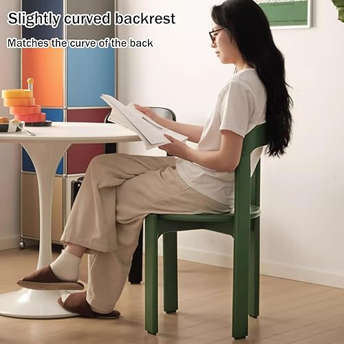 Miniatura 4 de Versatile Modern Dining Chair, Kitchen Chairs with Wood Frame Stackable, Side Chair Armless Home Stool for Guest Room Restaurant(Black,4PCS)