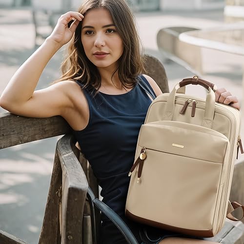 Miniatura 8 de Mochila para laptop para mujer, diseño inteligente, bolsa de trabajo universitaria, mochilas de negocios para viajes y negocios, se adapta a