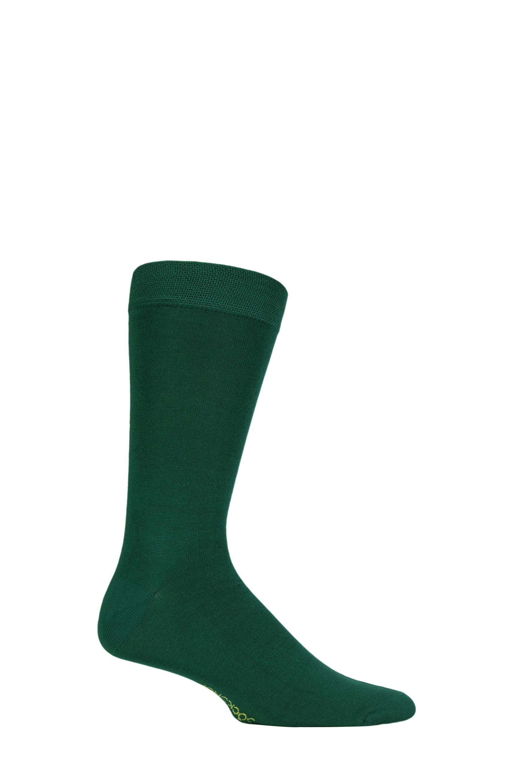 Sockshop Men's Message In A Bottle Colour Burst Plain Bamboo Socks With Smooth Toe Seams Pack Of 1 7-11