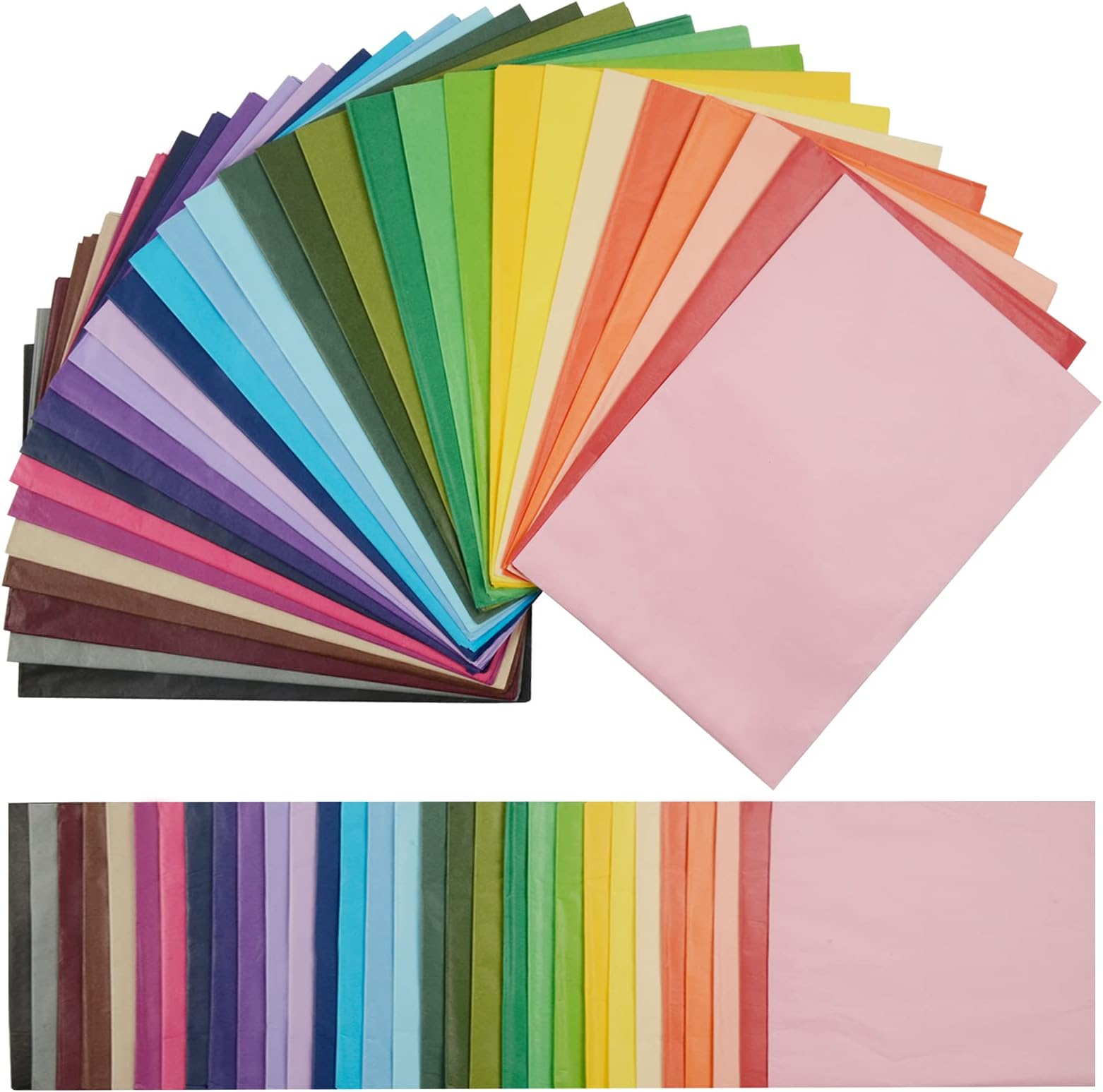 210 Sheets Colored Tissue Paper, 20 x14 Inches Art Tissue Paper Bulk for Gift Wrapping, Crafts Projects for Kids, Party Decors, 30 Rainbow Multicolor Wrap Paper